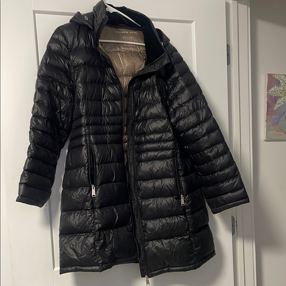 Black Women's Puffer Jacket XXL